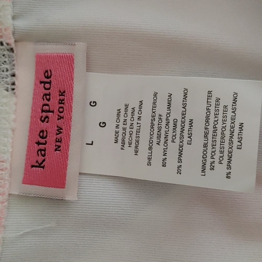 Kate Spade Geobrella 2 PC Multicolor High Waisted Swimsuit Size L - Picture 8 of 12